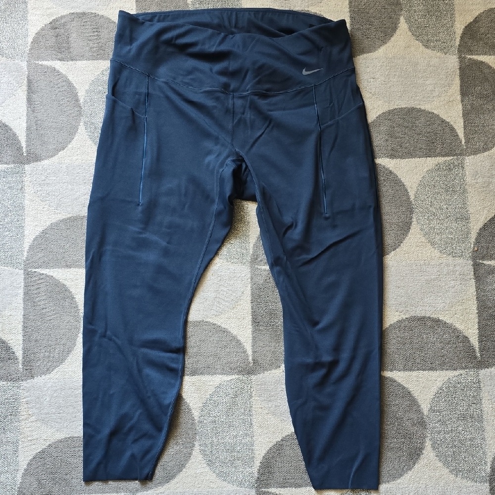 Nike Navy Blue High-Waist Leggings